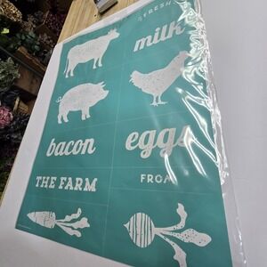"Fresh From The Farm" Chalk Couture Transfer Stencil Sz E RETIRED 18"X24 DIY